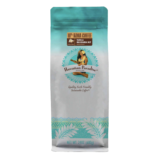 [공식] 하와이안 파라다이스 커피 10% 코나 바닐라 마카다미아 홀빈 680g [원산지:미국]